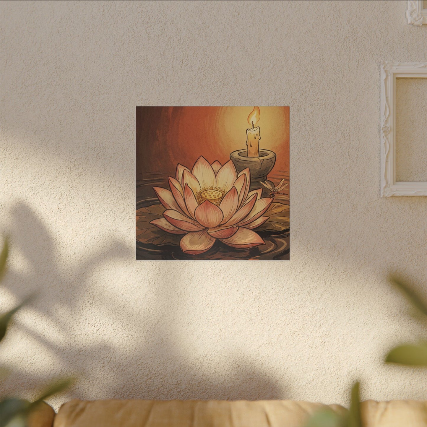 Fukinsei Dried Flowers Canvas Art - Japandi Texture