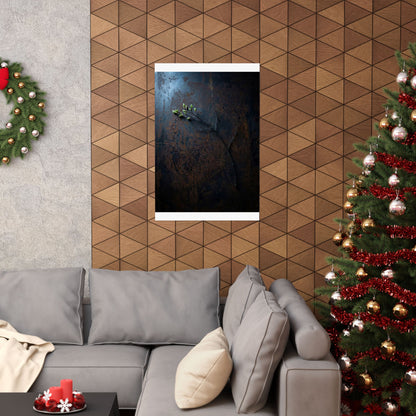 Rust Patina Spring Wall Art Print | Dark Japandi Sophisticated Design
