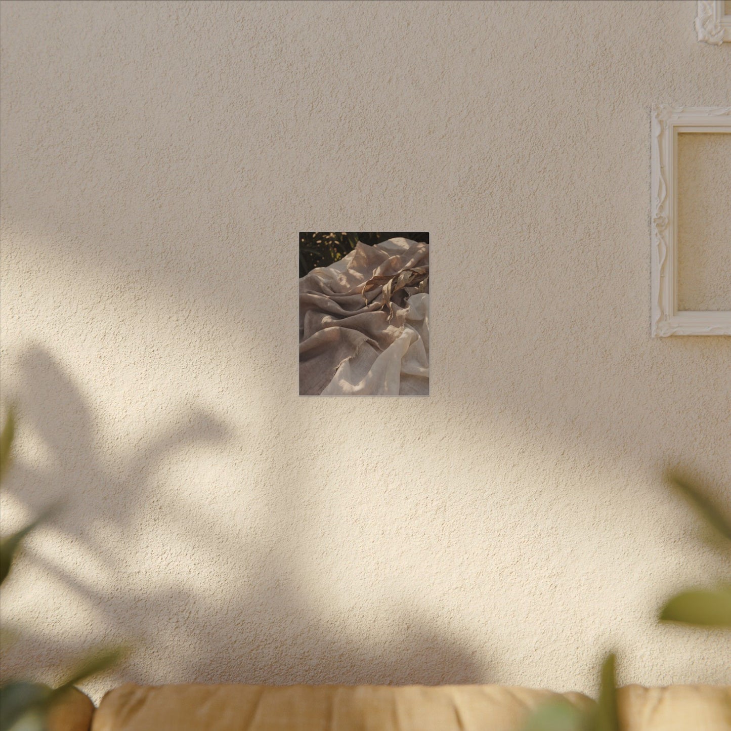 Silk Drape Summer Canvas Art | Japandi Neutral Design