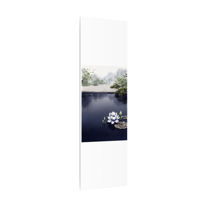 Lotus Flower Karesansui Canvas Art | Tranquil Zen Art