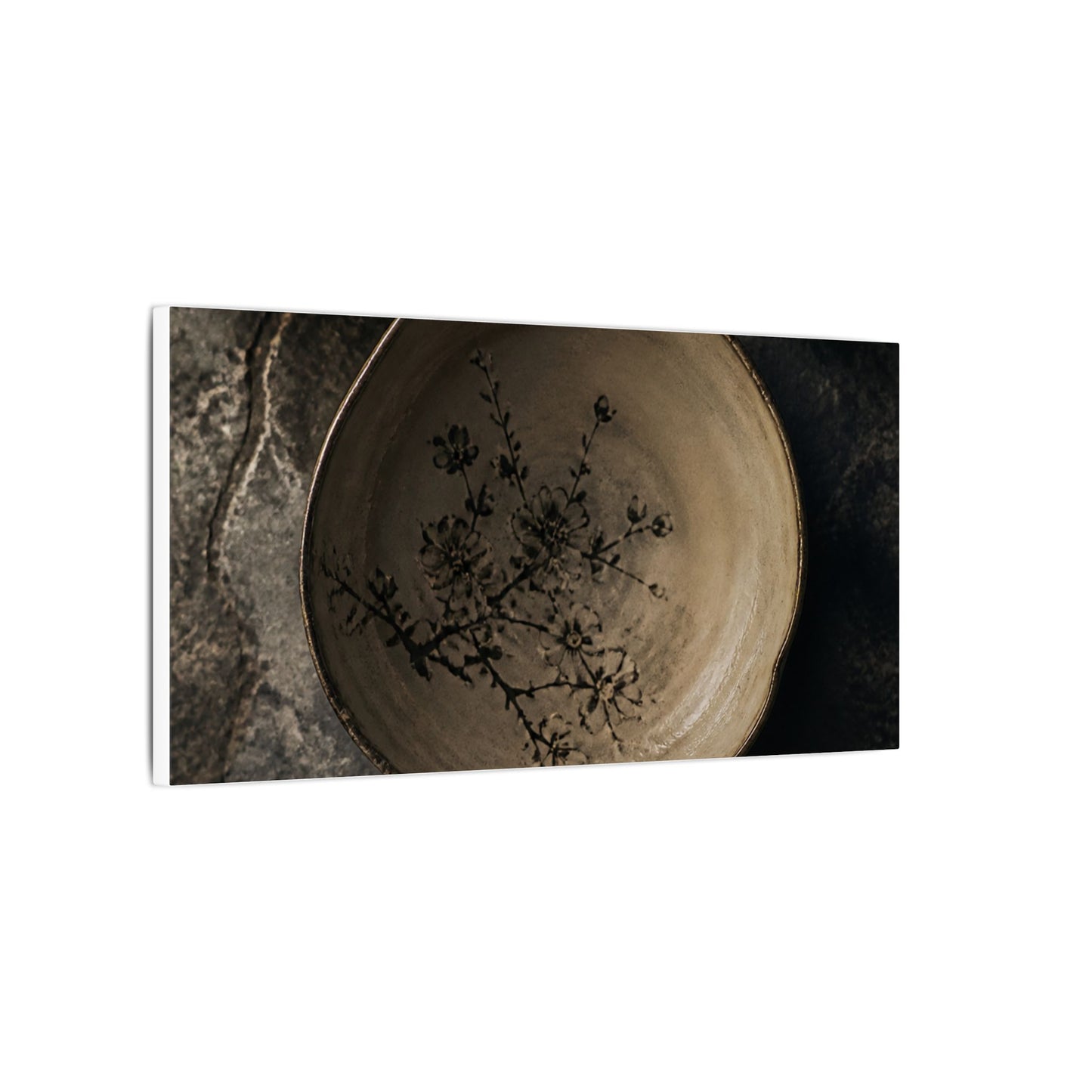 Ceramic Bowl Spring Canvas Art | Japandi Earthy Design
