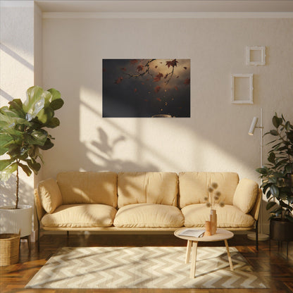 Moonlit Garden Gold Repair Canvas Art | Beautiful Kintsugi Art