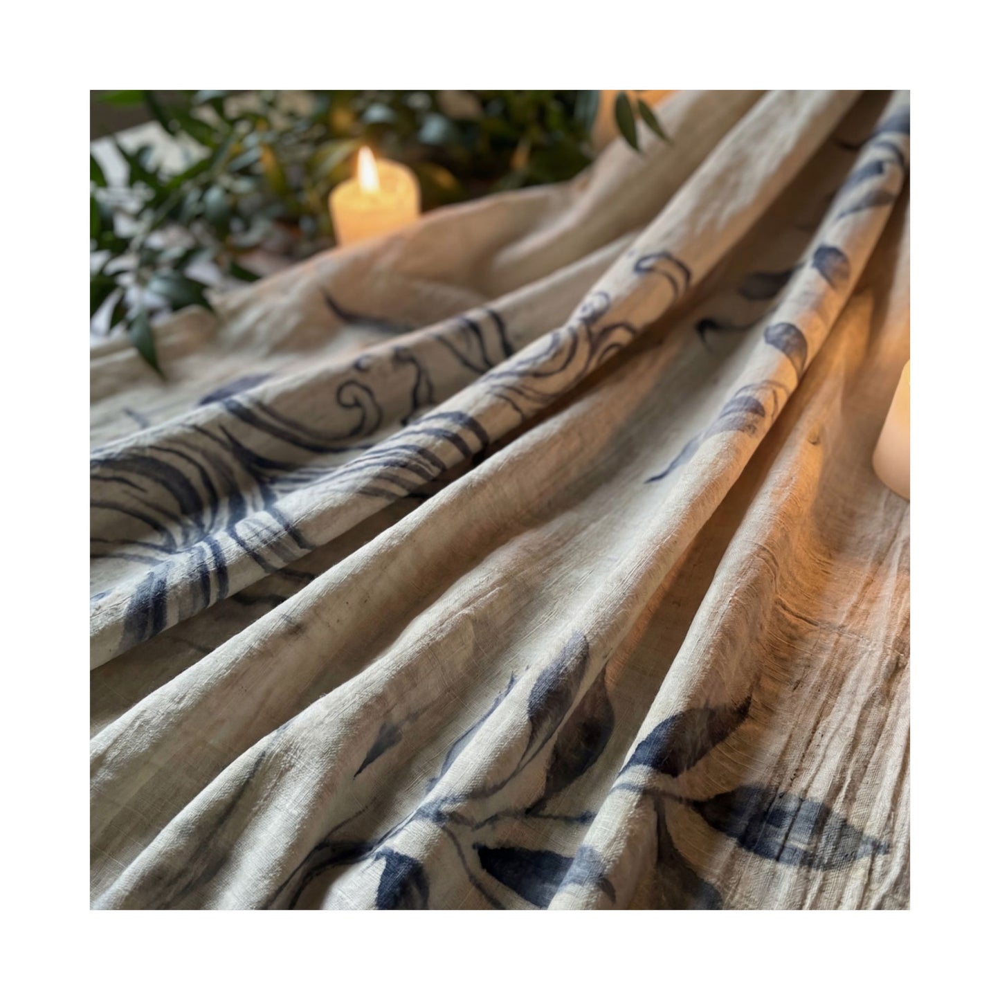 Silk Drape Wall Art Print | Summer Japandi Japanese Pattern Art