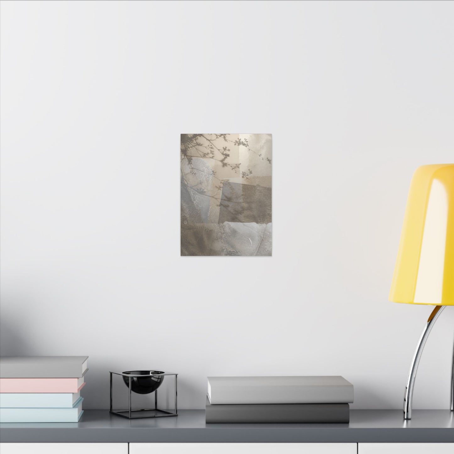 Neutral Shadow Play Canvas Art - Texture Japandi