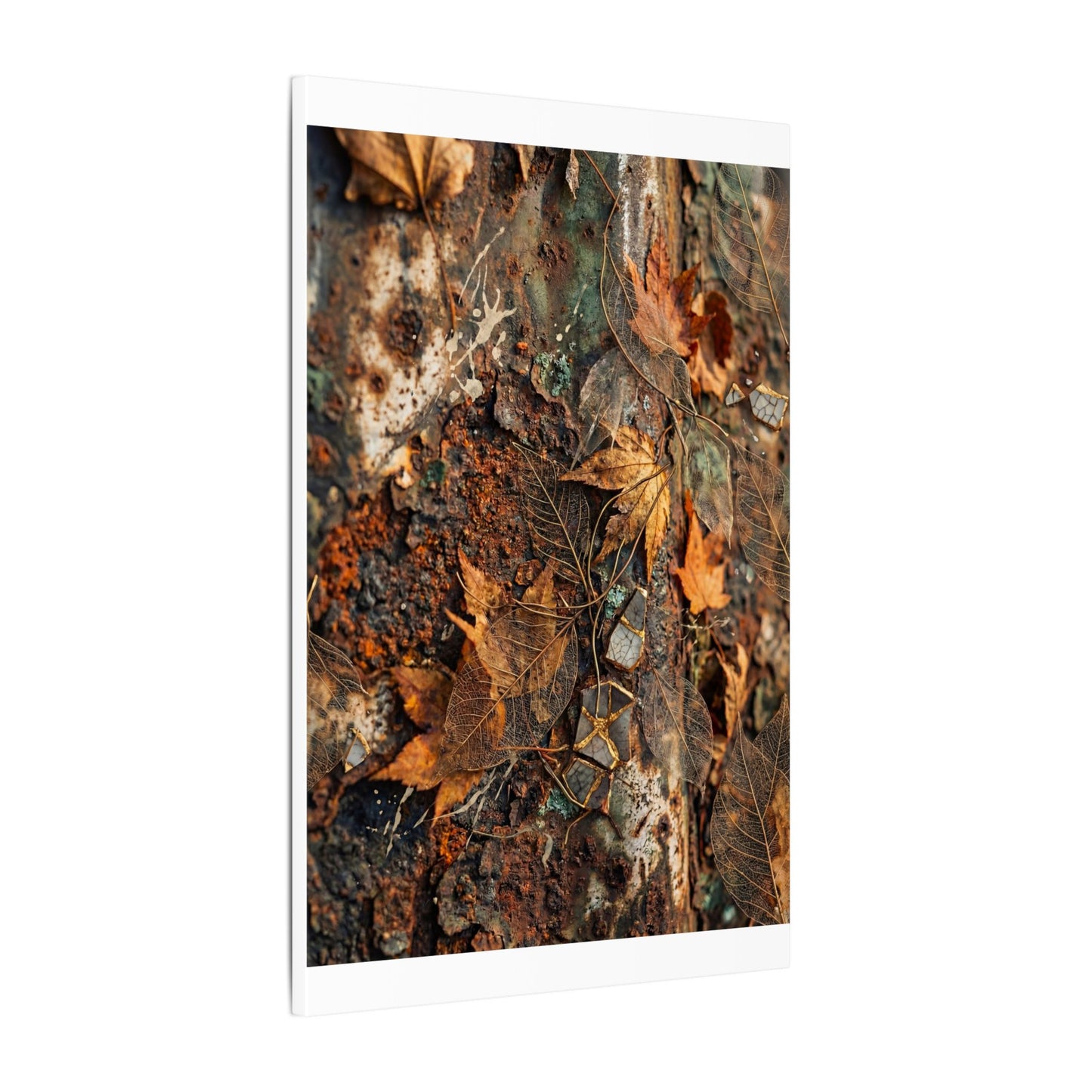 Rust Patina Canvas Art | Autumn Japandi Texture Art