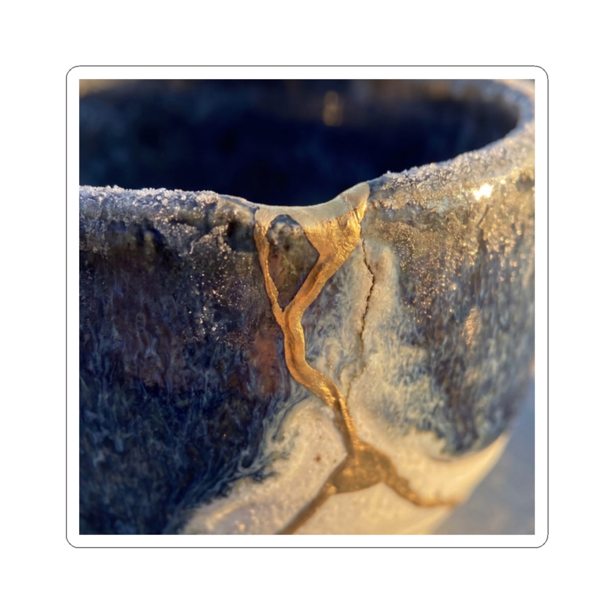 Ceramic Bowl Winter Sticker | Kintsugi Healing Design