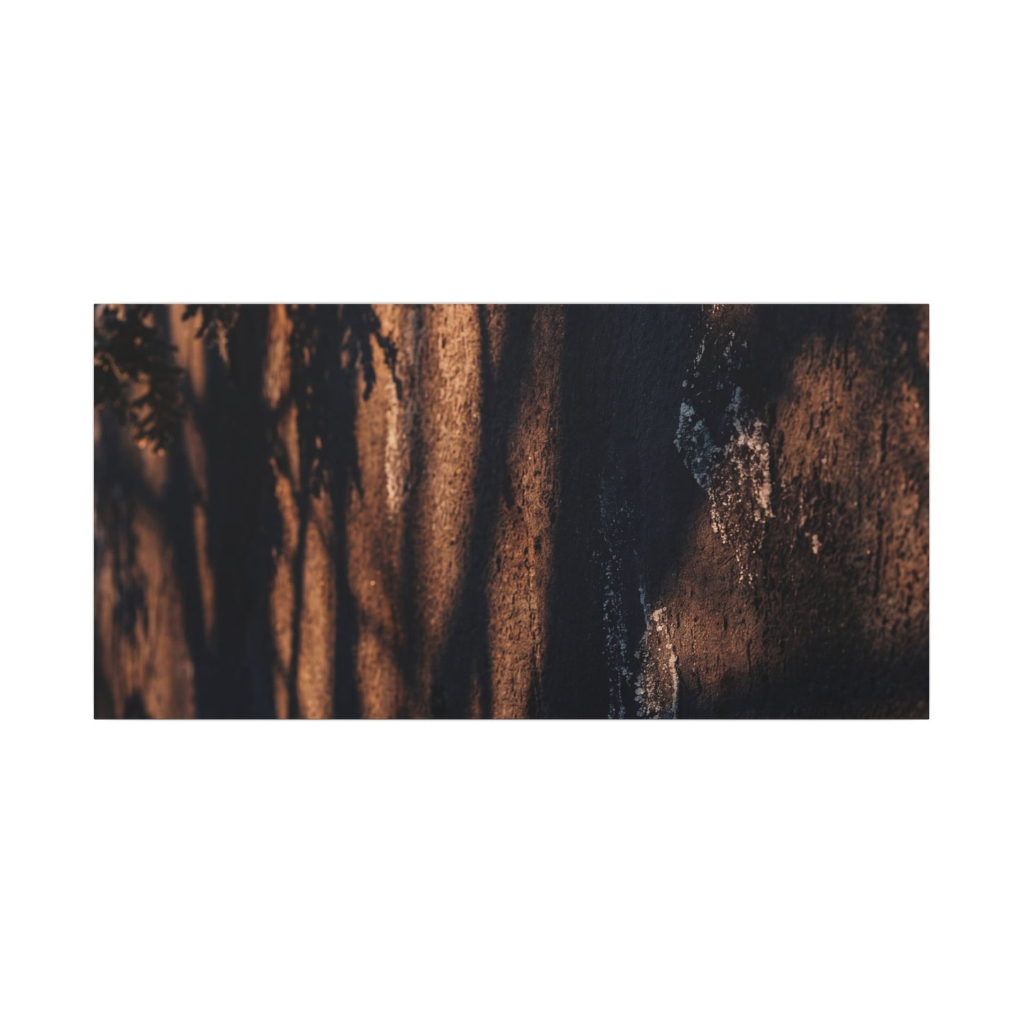 Golden Hour Shadow Play Canvas Art - Dark Japandi Fukinsei