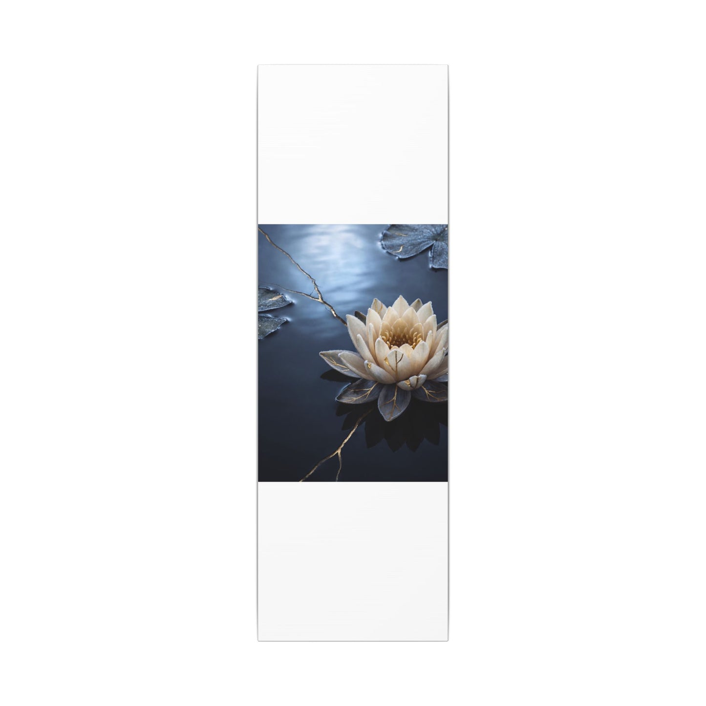Beautiful Lotus Flower Canvas Art - Gold Vein Kintsugi