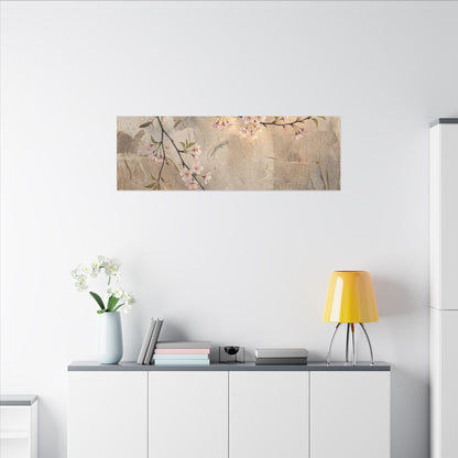 Summer Cherry Blossom Texture Canvas Art | Neutral Decor