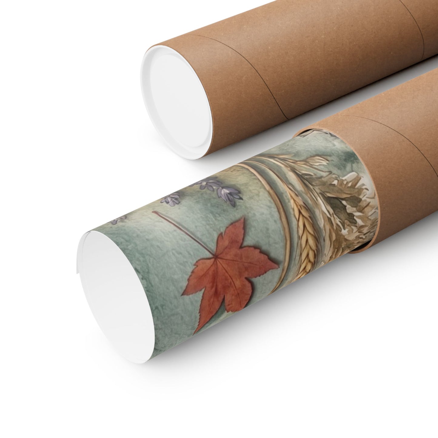 Dried Flowers Wall Art Print | Autumn Japandi Watercolor Art
