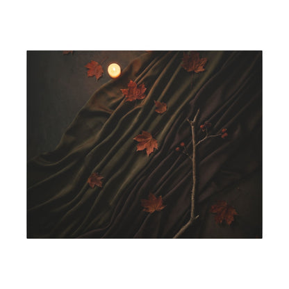 Autumn Silk Drape Moody Minimal Canvas Art | Moody Decor