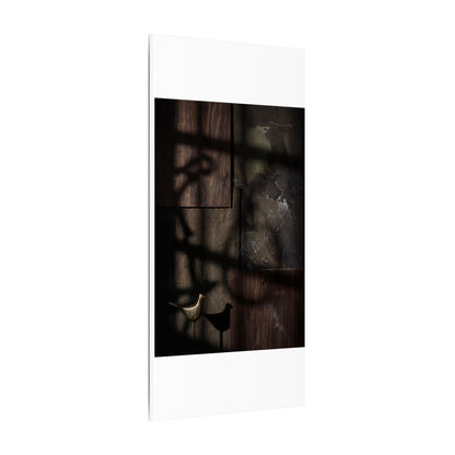Dark Japandi Shadow Play in Candlelight | Dark Texture Canvas Art