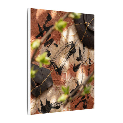 Datsuzoku Ink Brushstroke Canvas Art - Kintsugi Gold Repair