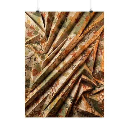 Candlelight Paper Fold Wall Art Print - Japandi Shibui Art Print