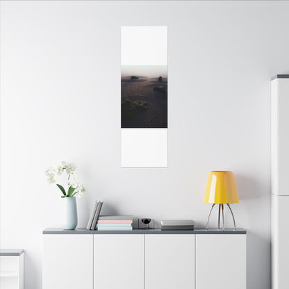 Spring Rock Garden Shadow Zen Canvas Art | Luxurious Decor