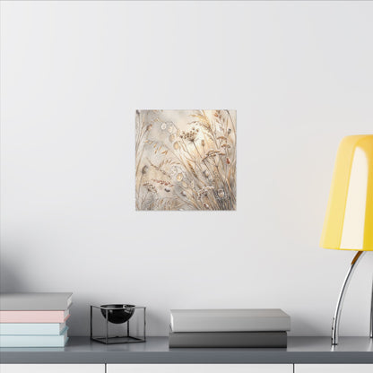 Winter Dried Flowers Watercolor Canvas Art | Warm Decor