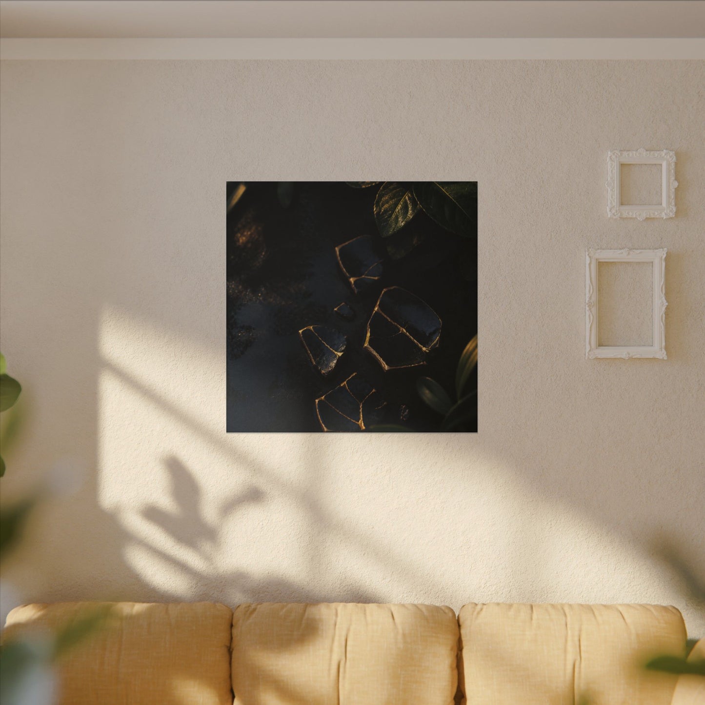 Summer Broken Pottery Moody Minimal Canvas Art | Atmospheric Decor