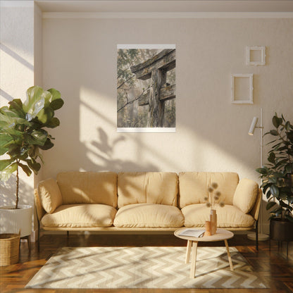 Torii Gate Spring Canvas Art | Japandi Neutral Design