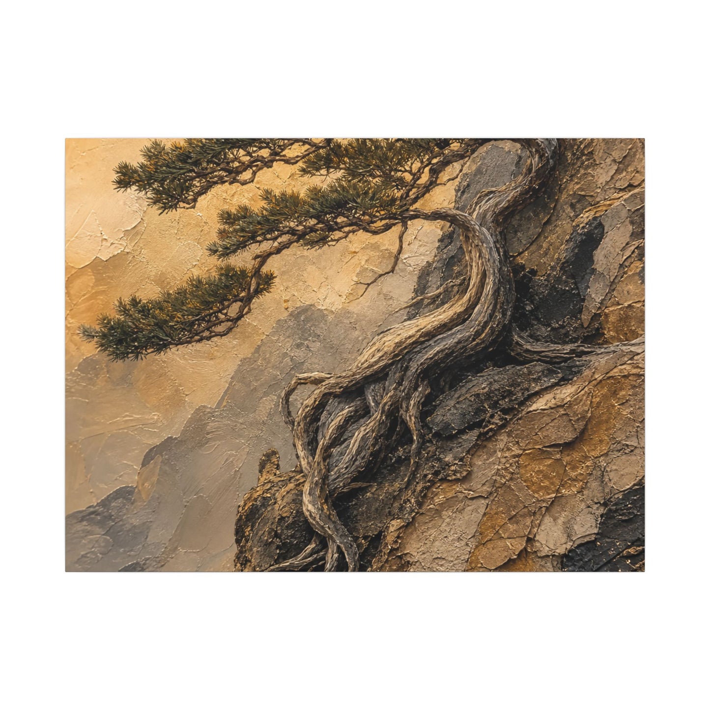 Summer Pine Tree Texture Canvas Art | Cozy Decor