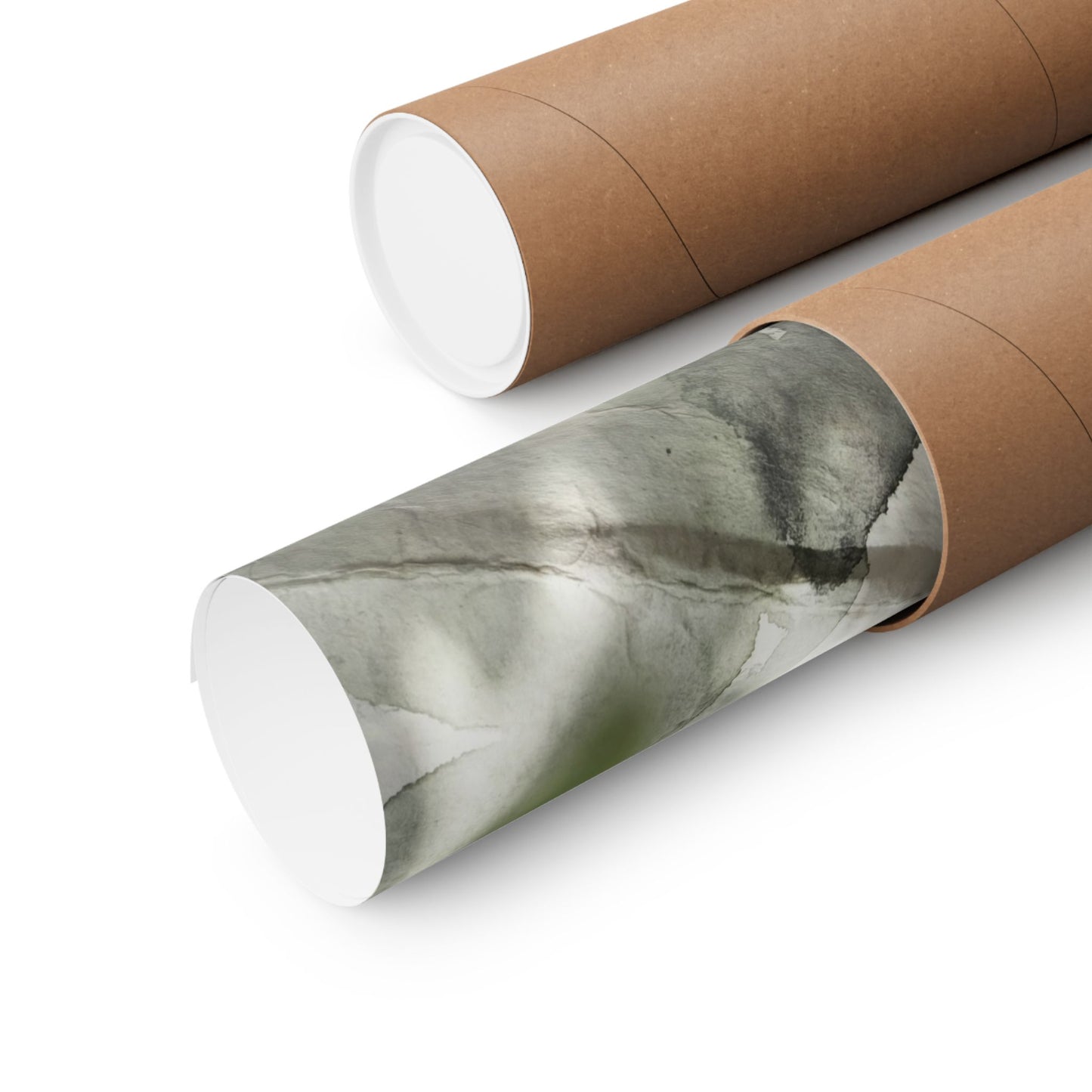 Japandi Paper Fold in Dappled | Watercolor Wall Art Print