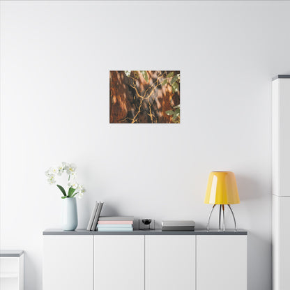 Kanso Rust Patina Canvas Art - Kintsugi Gold Vein