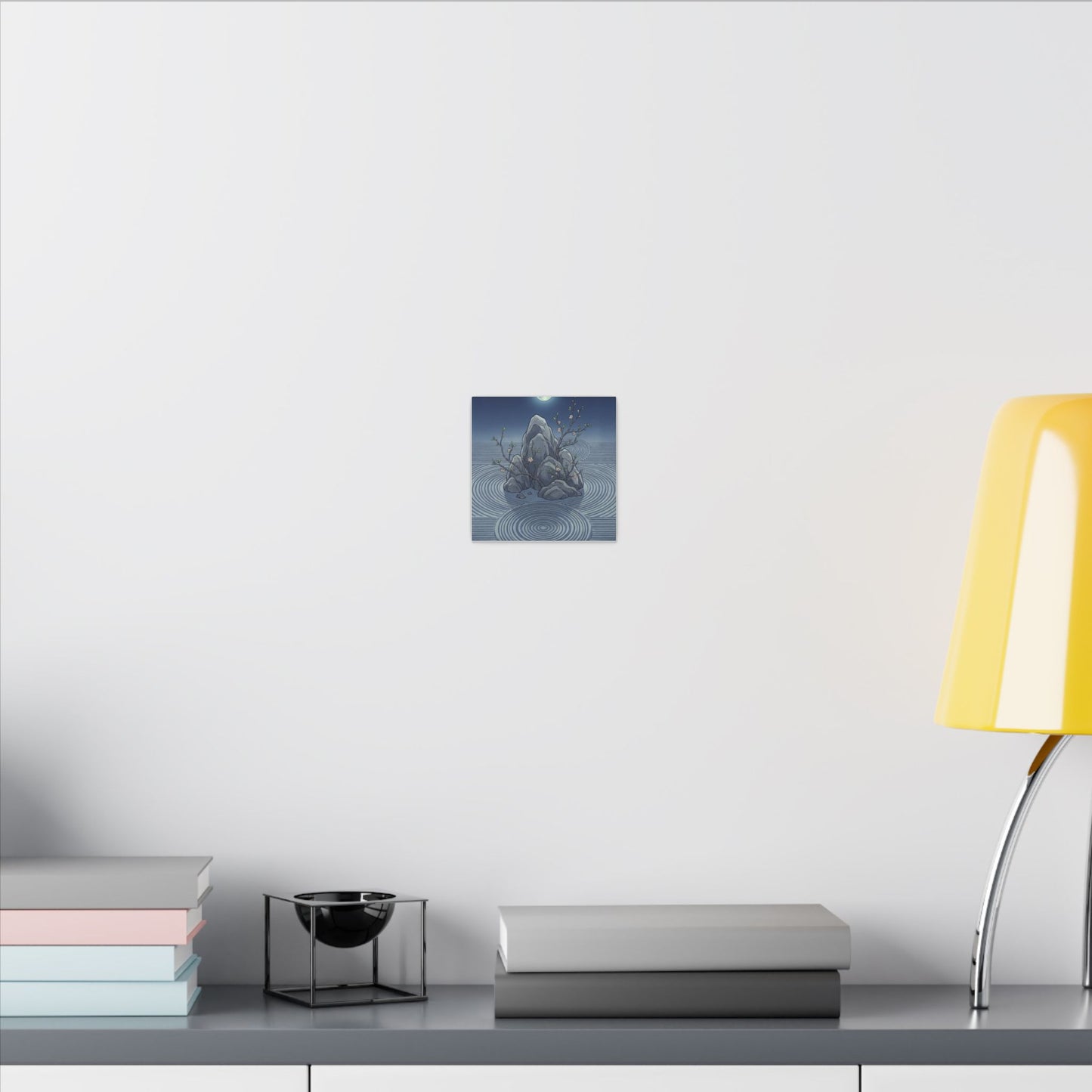 Spring Rock Garden Ukiyo E Inspired Canvas Art | Tranquil Decor
