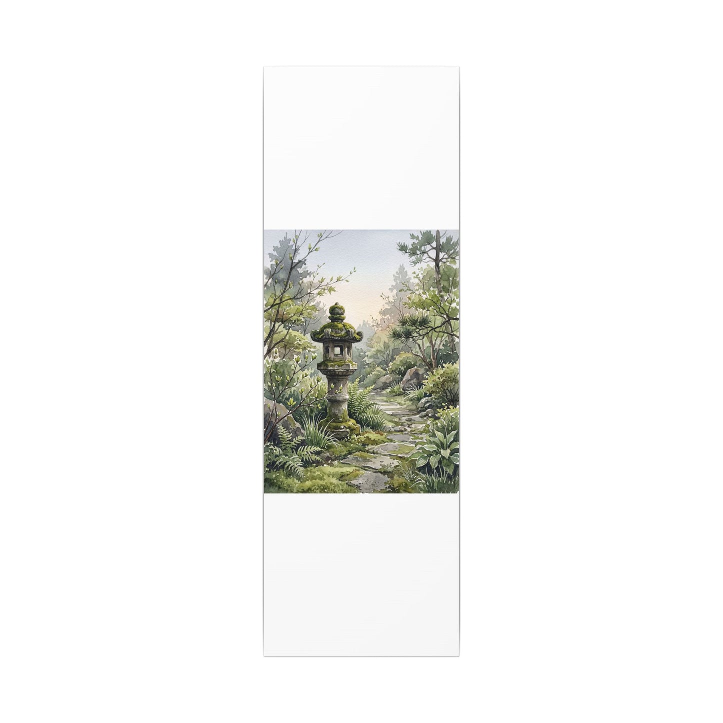 Neutral Stone Lantern Canvas Art - Watercolor Japandi