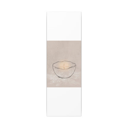 Ceramic Bowl Minimal Line Canvas Art | Neutral Japandi Art