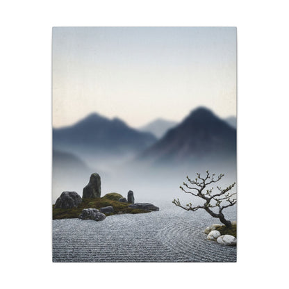 Mountain Mist Karesansui Canvas Art | Contemplative Zen Art