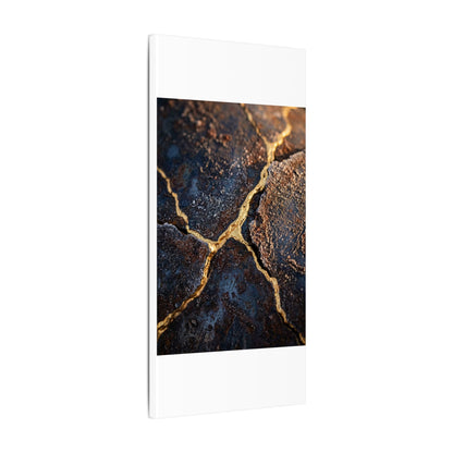 Winter Rust Patina Gold Vein Canvas Art | Resilient Decor