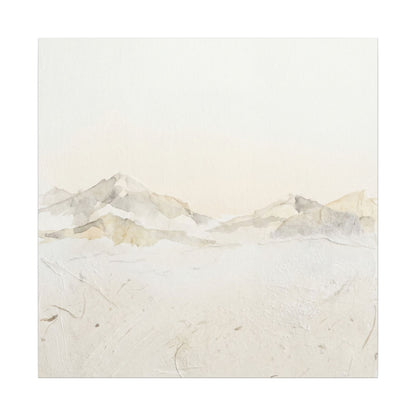 Mountain Mist Winter Canvas Art | Japandi Warm Design