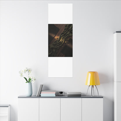 Silk Drape Canvas Art | Spring Dark Japandi Dark Texture Art
