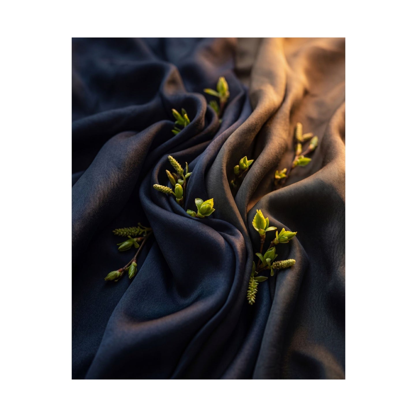 Spring Silk Drape Moody Minimal Wall Art Print | Bold Decor