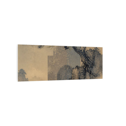 Japandi Pine Tree in Moonlight | Japanese Pattern Canvas Art