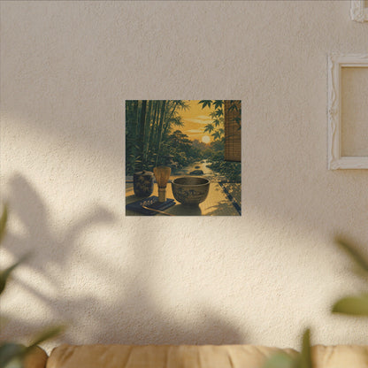 Ma Tea Ceremony Canvas Art - Zen Ukiyo E Inspired
