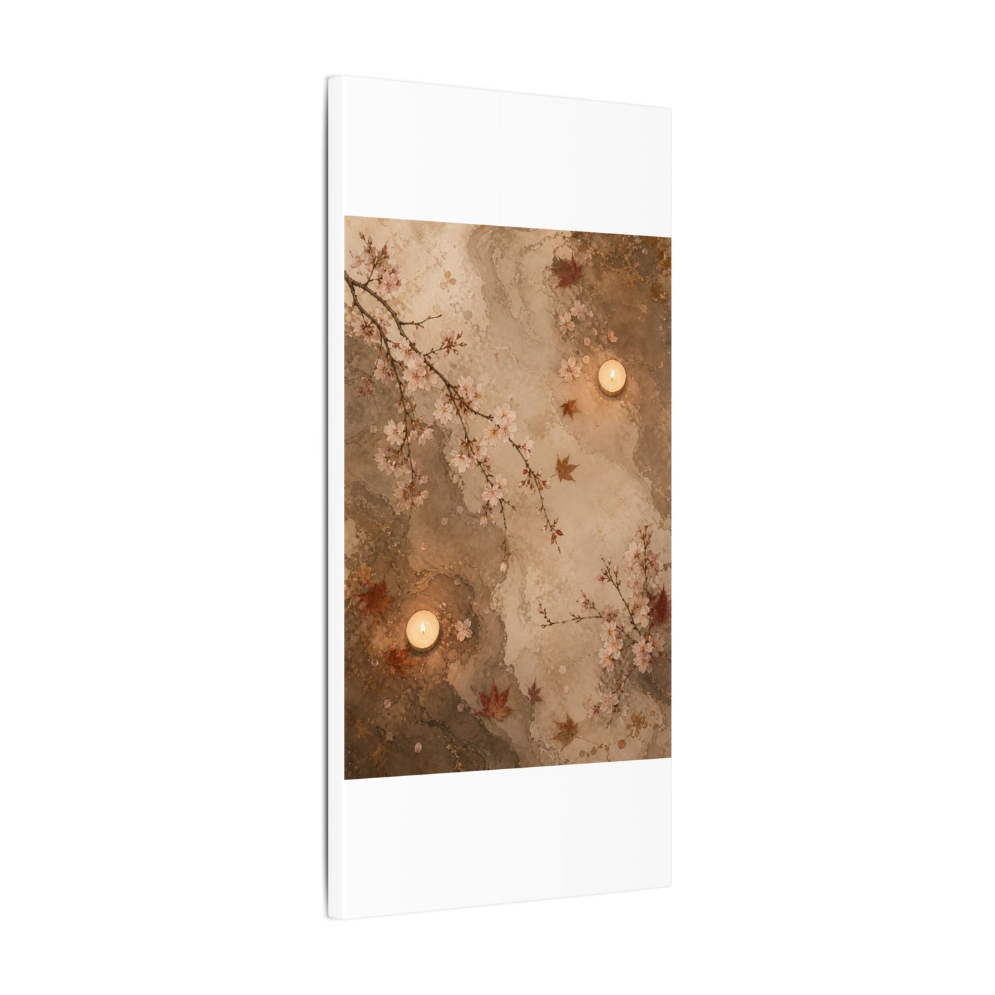 Cherry Blossom Canvas Art | Autumn Japandi Japanese Pattern Art