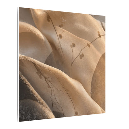 Japandi Silk Drape in Golden Hour | Japanese Pattern Canvas Art