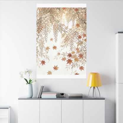 Shibui Wisteria Canvas Art - Japandi Japanese Pattern