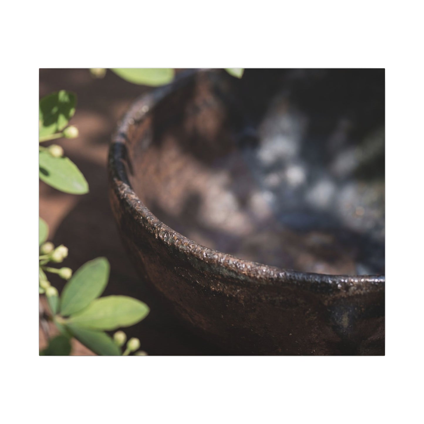 Ceramic Bowl Shadow Zen Canvas Art | Moody Dark Japandi Art