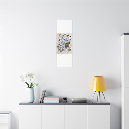 Dried Flowers Minimal Line Canvas Art | Elegant Japandi Art
