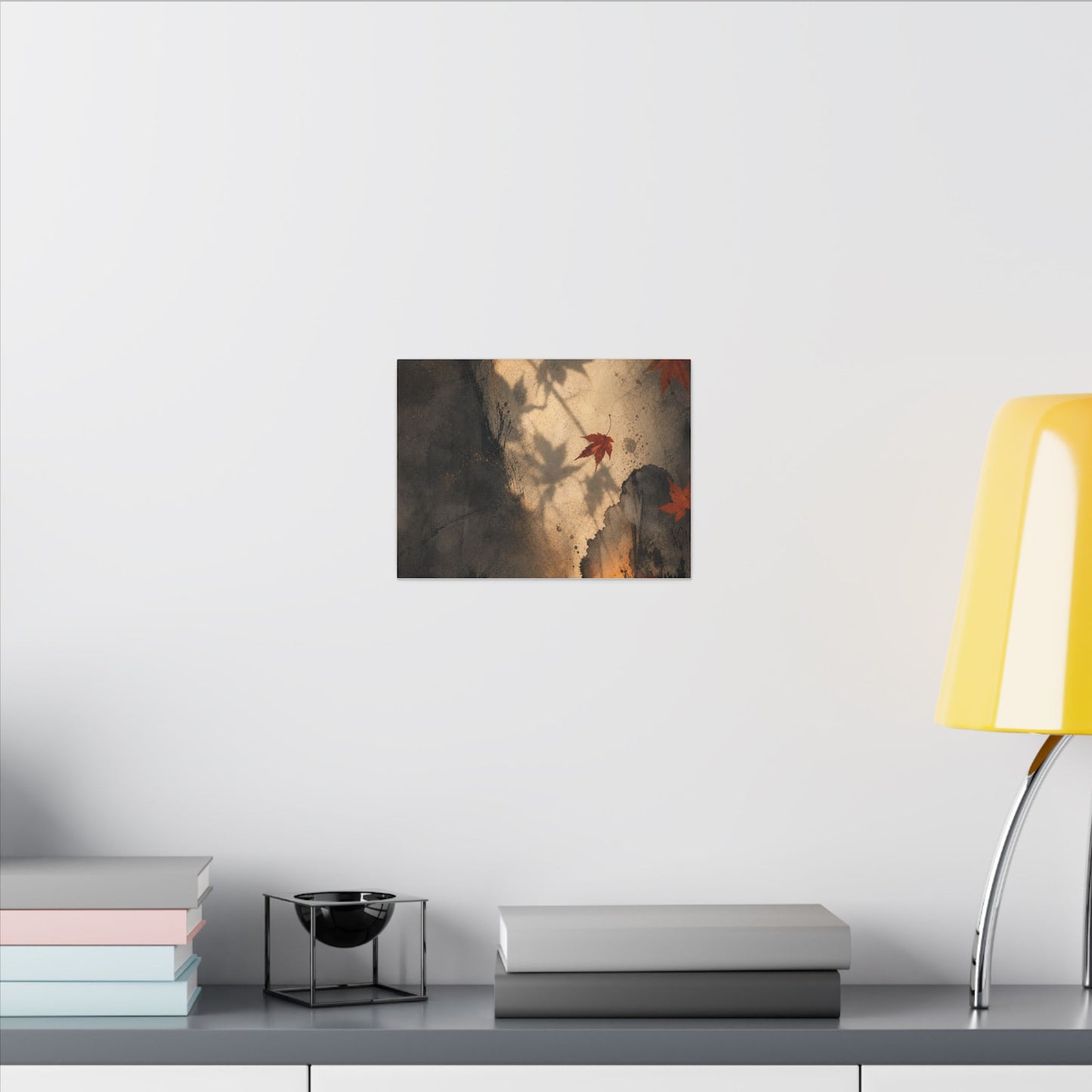 Shadow Play Texture Canvas Art | Neutral Japandi Art