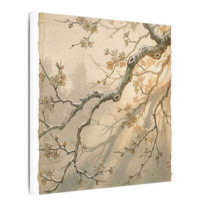 Cherry Blossom Canvas Art | Winter Japandi Japanese Pattern Art