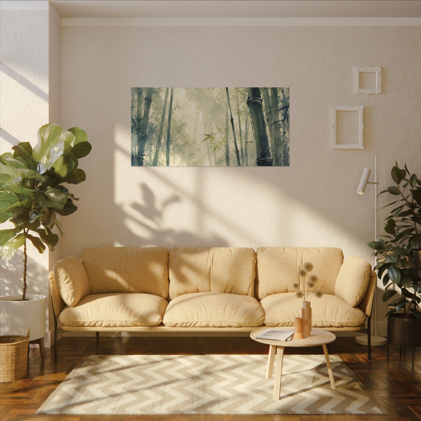 Bamboo Grove Spring Canvas Art | Zen Serene Design