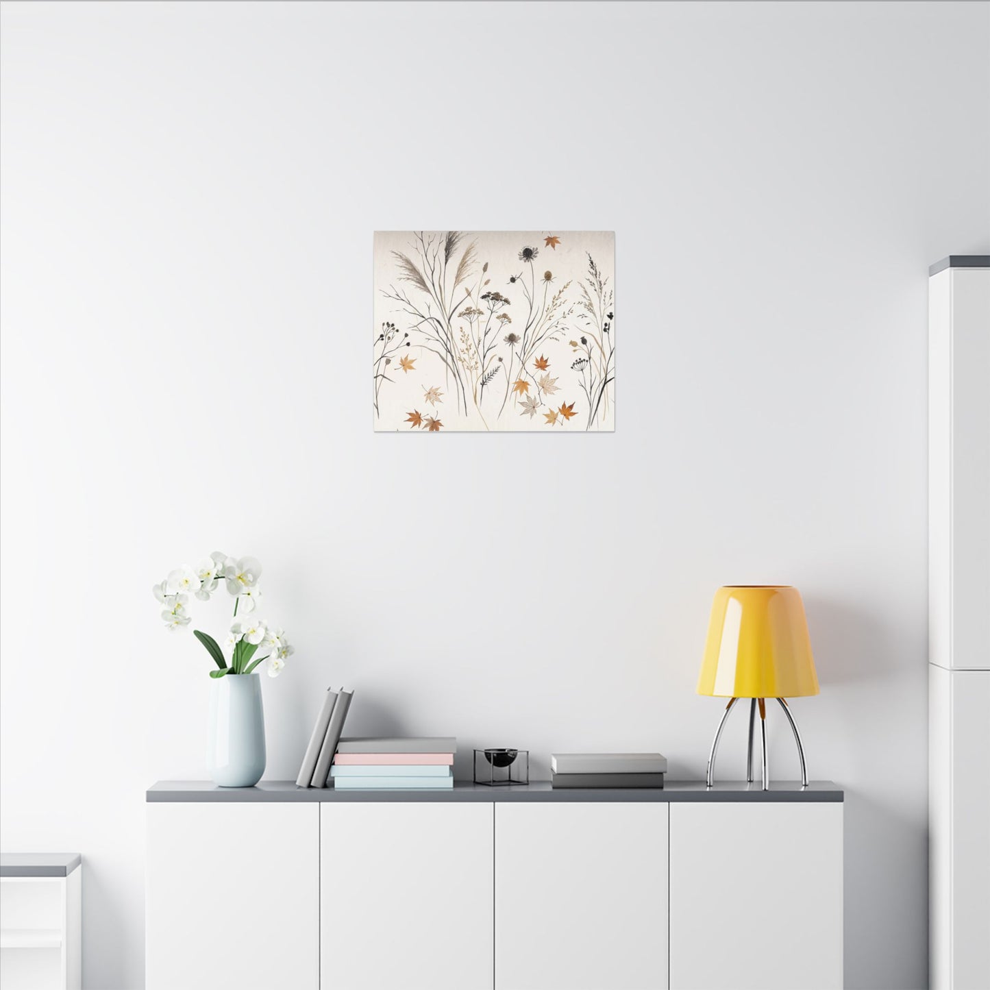 Dawn Dried Flowers Canvas Art - Japandi Kanso