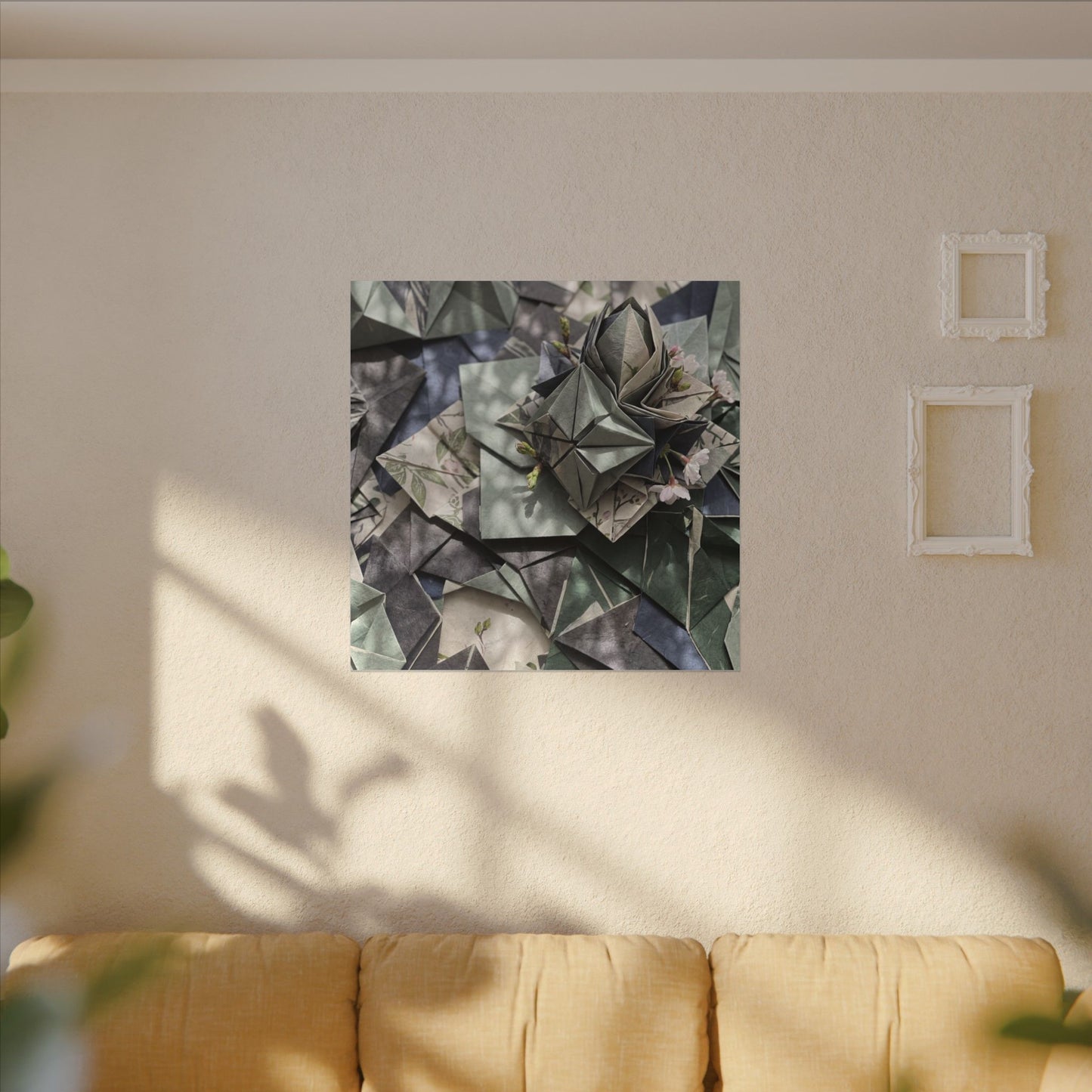Shibui Paper Fold Canvas Art - Japandi Japanese Pattern