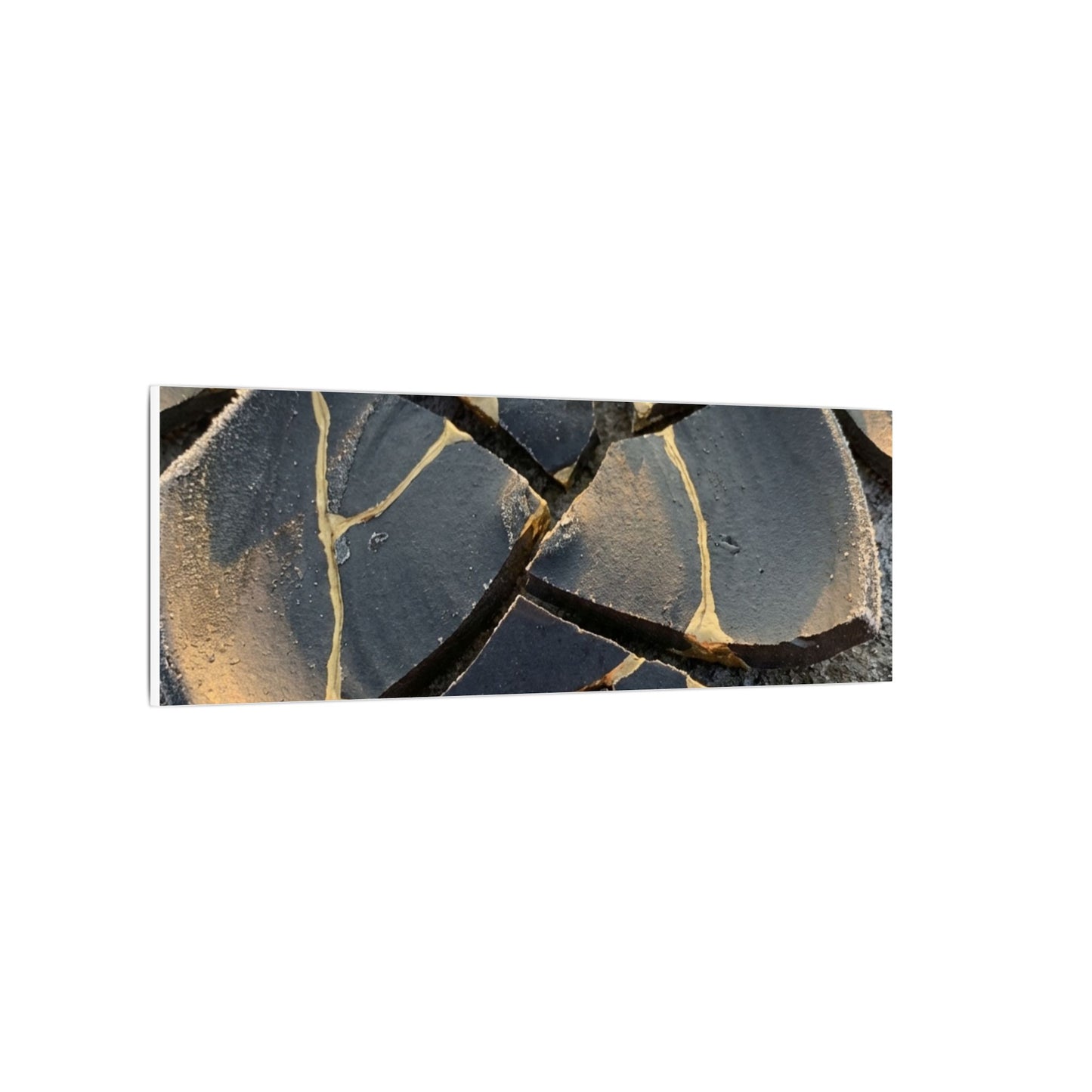 Broken Pottery Winter Canvas Art | Kintsugi Resilient Design
