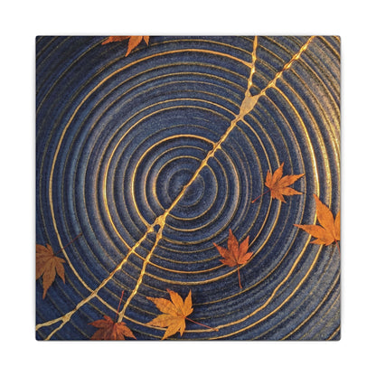 Water Ripple Gold Repair Canvas Art | Healing Kintsugi Art