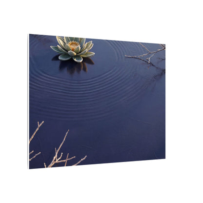 Lotus Flower Canvas Art | Winter Zen Karesansui Art