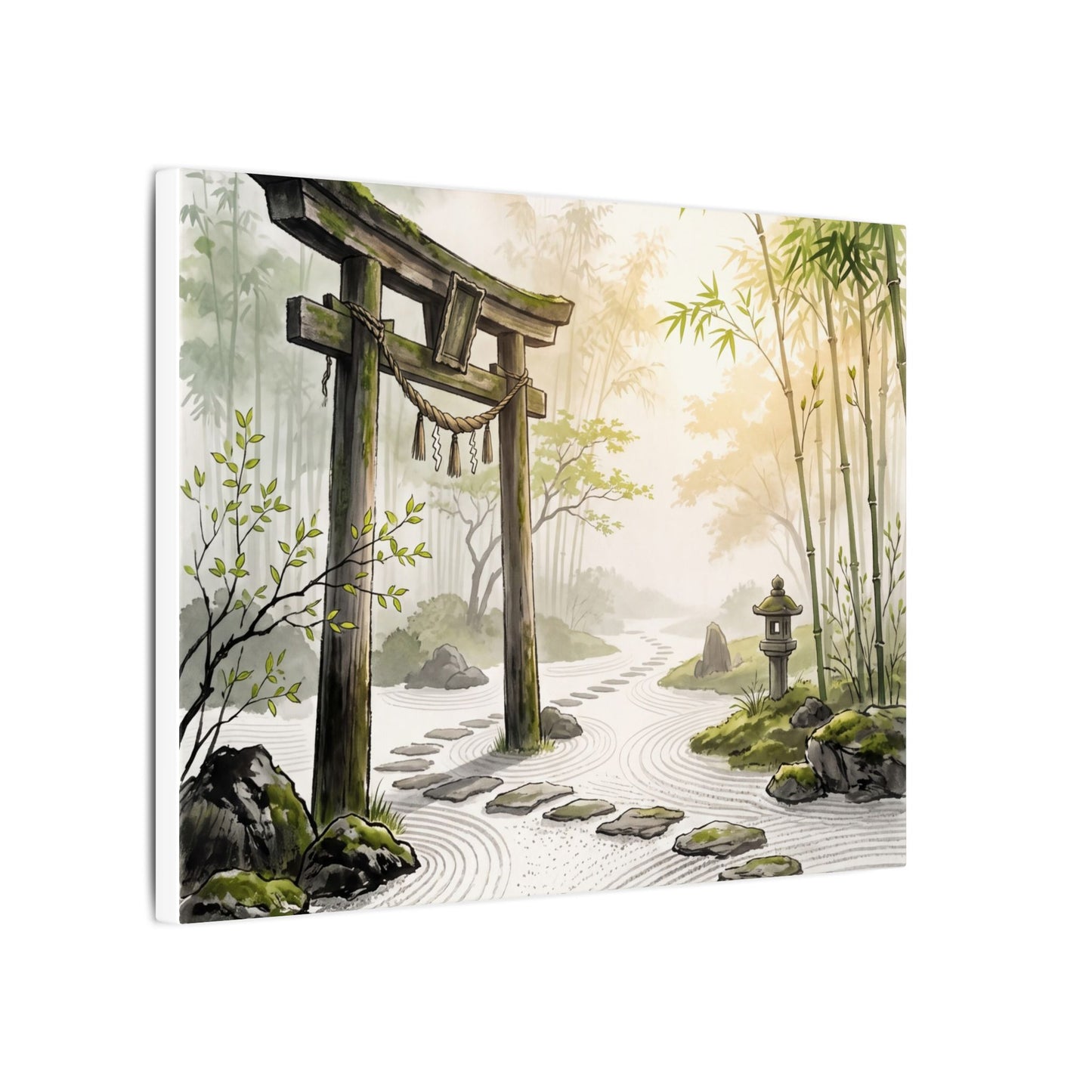 Peaceful Torii Gate Canvas Art - Karesansui Zen