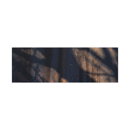 Dark Japandi Shadow Play in Golden Hour | Shadow Zen Canvas Art